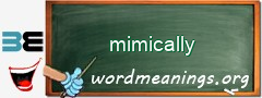 WordMeaning blackboard for mimically